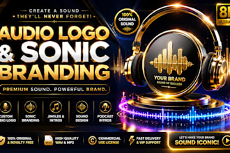 create a premium audio logo, sonic branding, and custom sound design