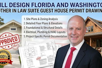 design florida and washington mother in law suite guest house permit drawin
