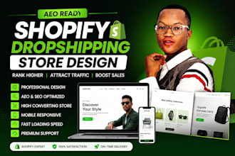 design aeo ready shopify dropshipping store shopify fashion clothing storedesign