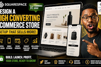 design a high converting squarespace ecommerce store setup