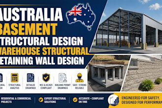 australia basement structural design warehouse structural retaining wall design