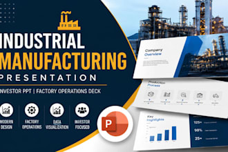 industrial manufacturing presentation, factory operations deck, PPT