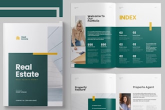 design real estate om brochure, buyer or seller guide property catalog for sales
