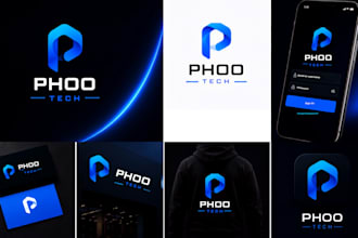 design a modern tech startup logo and brand identity