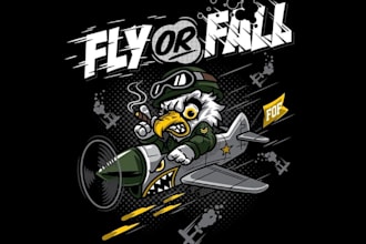 design awesome style for angry jumbo jet plane mascot logo design service