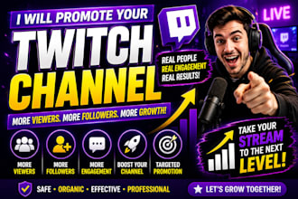 promote your twitch gaming channel for faster growth