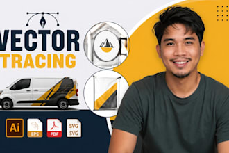 vector tracing for signage, vehicle wrap, banner, print ready vector graphics