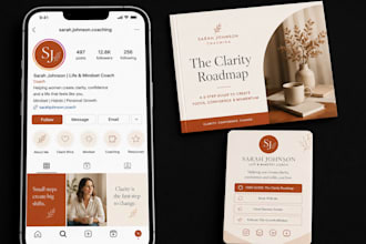 design unique brand identity and minimalist logo for coaches and personal brands