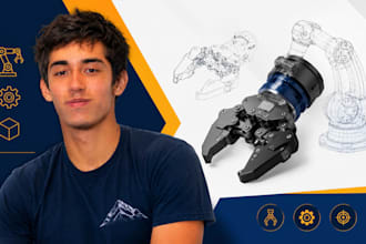 robot gripper cad, robotics cad, robot cad, end effector cad expert services pro
