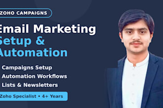 setup zoho campaigns, email marketing automation and newsletters