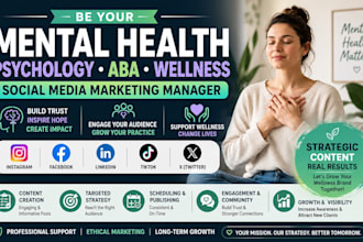 be your mental health psychology aba wellness social media marketing manager