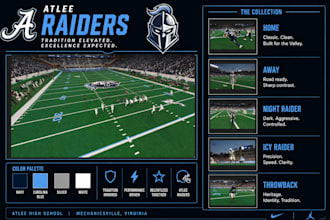 design a custom football team builder identity