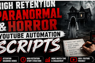 write youtube paranormal, dark script, horror automation scripts, dark story