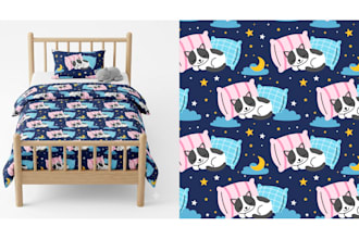 design seamless repeat patterns for baby clothing and textiles
