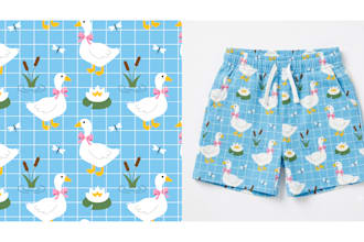 design seamless repeat patterns for baby clothing and textiles