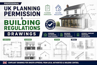 create UK building control and planning drawings
