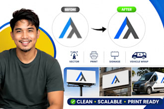 convert logo for large format printing, signage, banner, vehicle wrap design