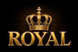 design a luxury gold royal logo for your brand