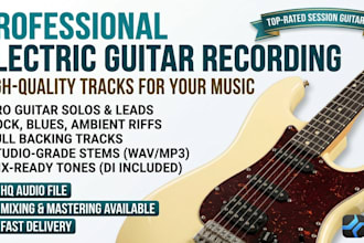 record professional electric guitar tracks or solos and create backing track