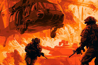 draw military themed illustrations