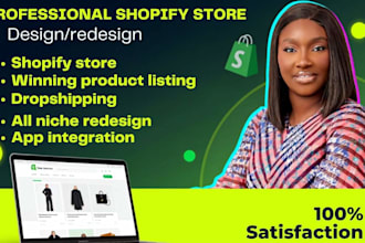 setup shopify website design all niche shopify store redesign dropshipping