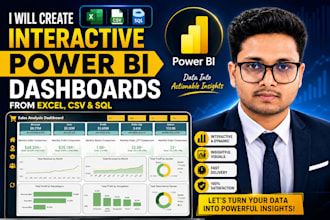 do data visualization and build automated power bi dashboards