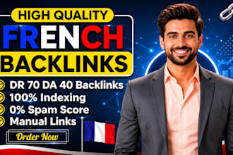 provide high da40 dr70 french backlinks