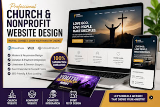 design, redesign church website, nonprofit, ministry and donation website