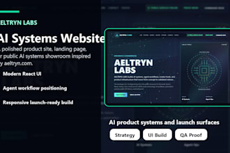 build an ai systems website or landing page