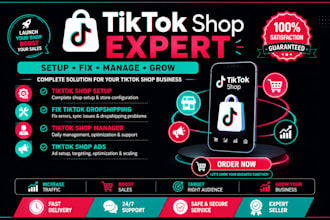setup tiktok shop, fix tik tok dropshipping, tiktok shop manager and ads