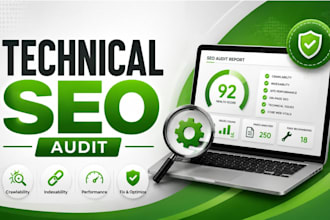 do technical SEO audit with actionable report and competitor analysis