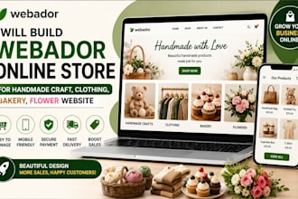 build webador online store for handmade craft clothing bakery flower website