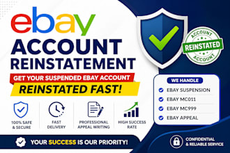 reinstate your ebay account and resolve ebay restriction issues