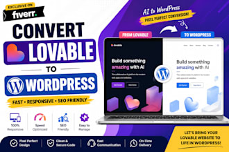 convert ai generated lovable websites to wordpress