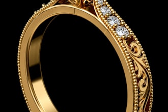 create custom jewelry cad design, ring modeling