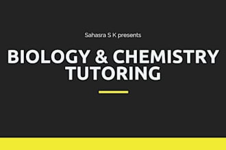 be your high school biology and chemistry tutor