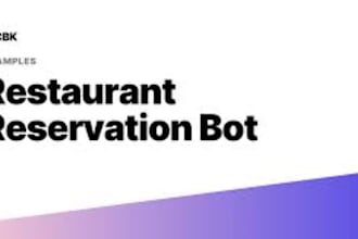 build ai chatbot for restaurant reservations, orders, customer