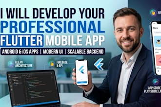 develop a flutter app with firebase backend and admob integration
