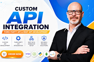 do custom API integration, third party API and rest API development