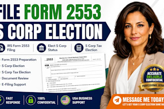 file form 2553 for s corp election and s corp tax election