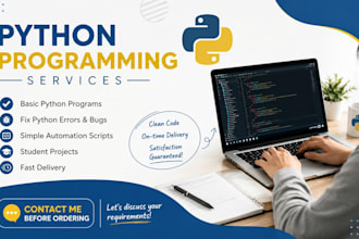 write basic python programs and fix python errors