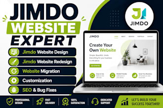 design jimdo website, redesign jimdo website, create and customize jimdo website