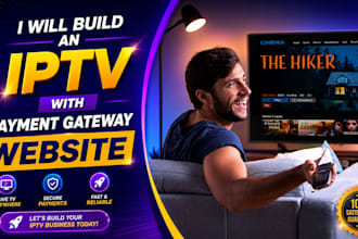 design a responsive iptv website with payment integration