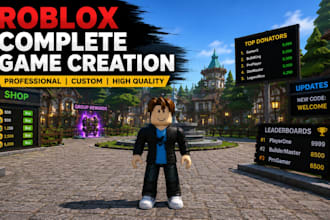 build your custom full roblox game as a roblox developer