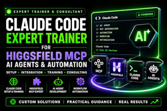 claude code API expert trainer for higgsfield mcp, ai agents, claude cowork