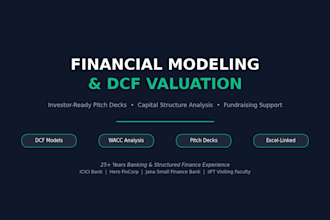 build financial models, dcf valuations, and investor pitch decks