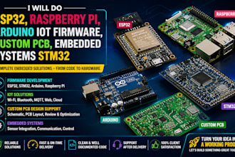 do esp32 , raspberry pi, arduino iot firmware pcb design ,embedded system stm32
