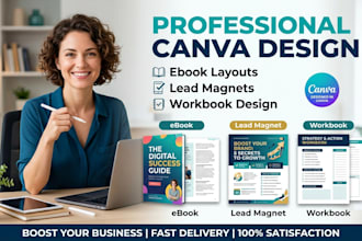 design a professional canva ebook, lead magnet and workbook layouts