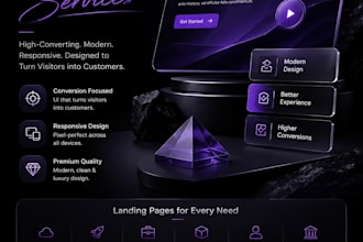 design a premium modern landing page UI for your business