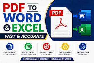 convert PDF to word and excel professionally